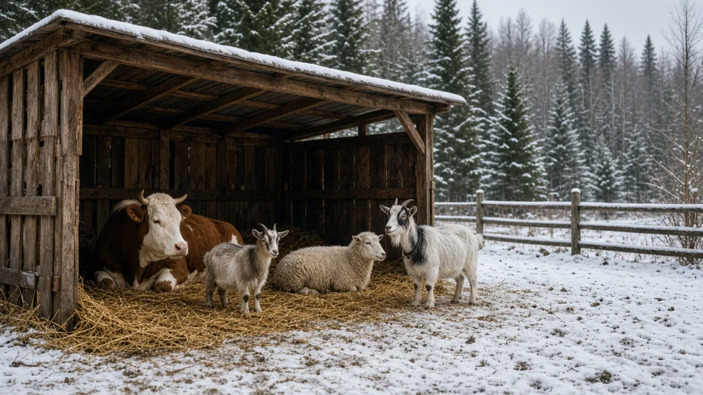 Animale la adăpost pe timp de iarnă